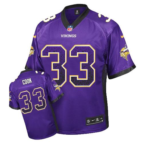 Nike Vikings #33 Dalvin Cook Purple Team Color Men's Stitched NFL Elite Drift Fashion Jersey
